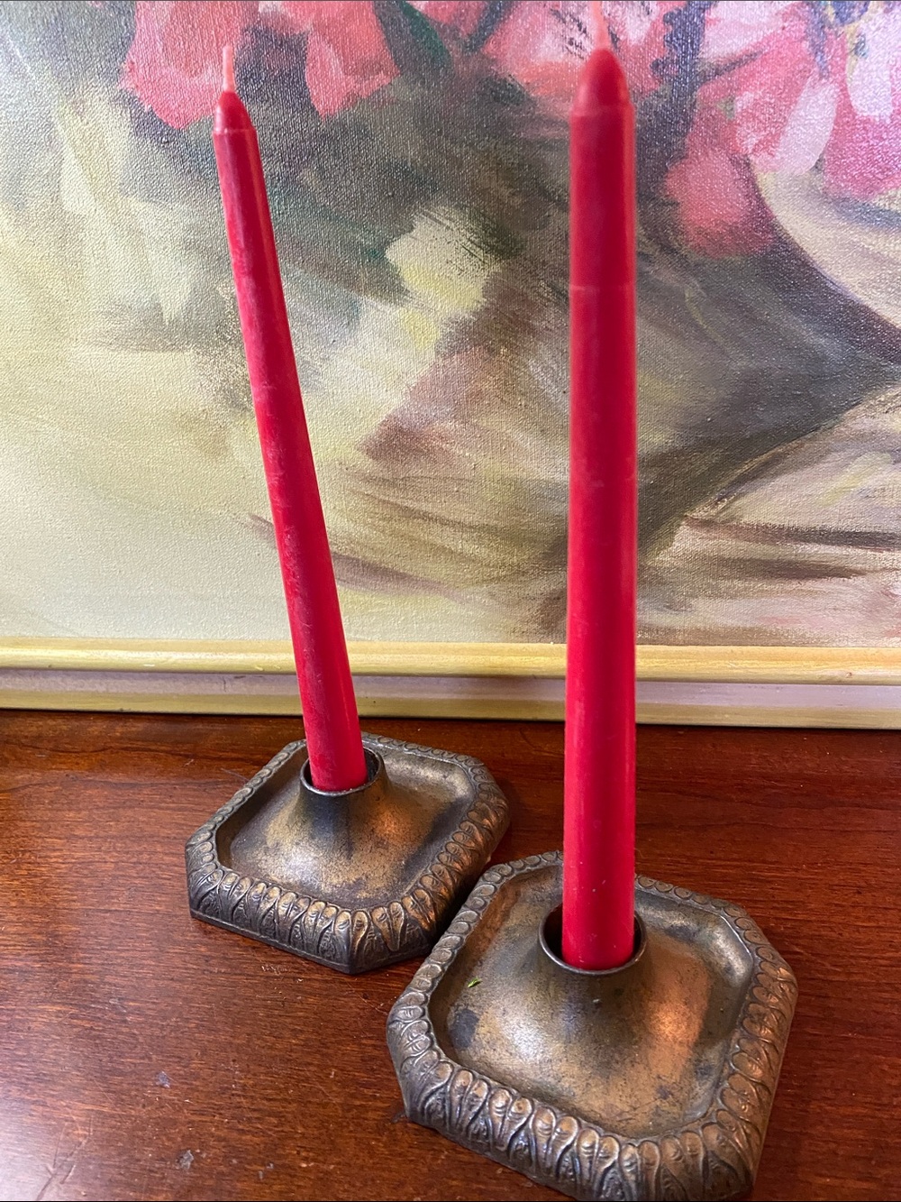 Metal candle holder bases or bobeches